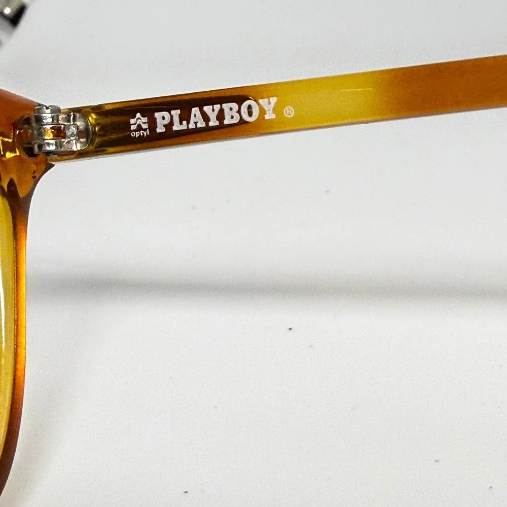 Vintage Playboy by Optyl 4657 12 Amber Honey‎ Eyeglasses Frames Austria 56-17
